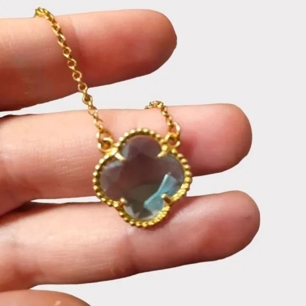 Mia Fiore Italy 18 KT Gold Plated SS 4 Leaf Clover Necklace NWT